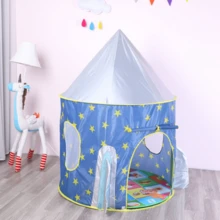 Tienda de juguete plegable para bebé, parque infantil 3 en 1, túnel para gatear en interiores, tienda de juegos al aire libre, casa de juguete, regalo - Azul - Ver 4