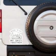 10入組貓咪貼紙,貓媽媽貼紙,筆記型電腦貼紙,水瓶貼紙,有趣的貓咪,防水乙烯基材質,車貼,貓貼紙,筆記型電腦貼紙 - 黑與白 - 查看 5