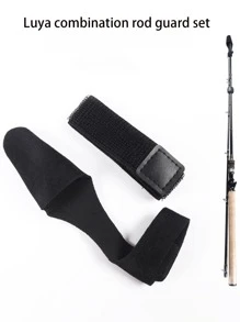1套餌竿釣竿捆綁竿,帶保護套組合釣竿保護套綁帶竿帶釣具配件 - 黑色 - 查看 1