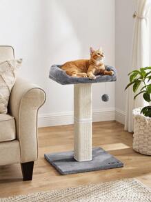 Feandrea Cat Scratching Post Cat Climbing Tower - Light Grey - View 1