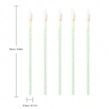 50入組一次性唇刷,口紅刷,藍色化妝工具,方便攜帶,小巧便攜 - 綠色 - 查看 4