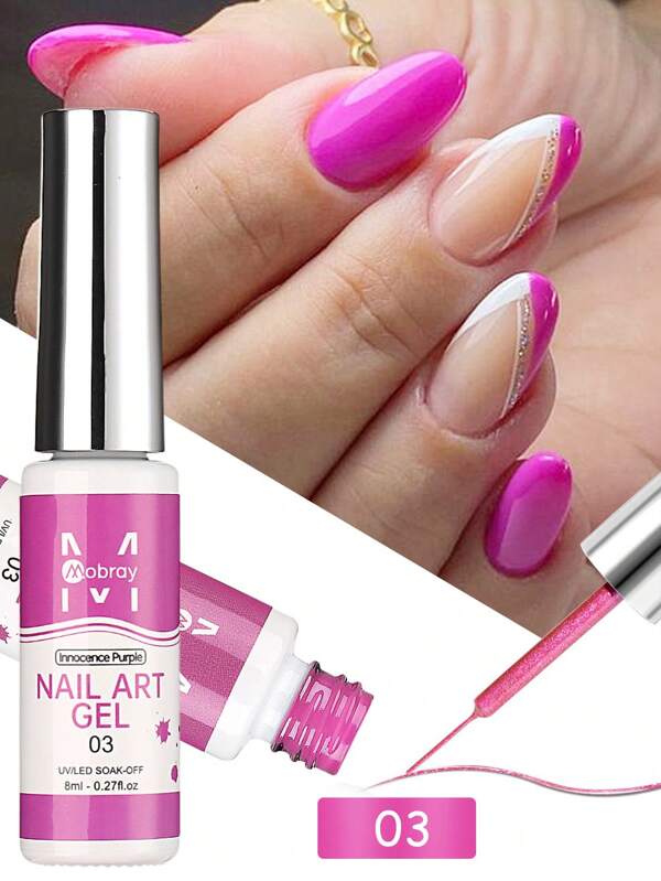 4pcs Gold Silver Nail Art Gel Polish Kit Soak Off UV/LED Semi Permanent ...