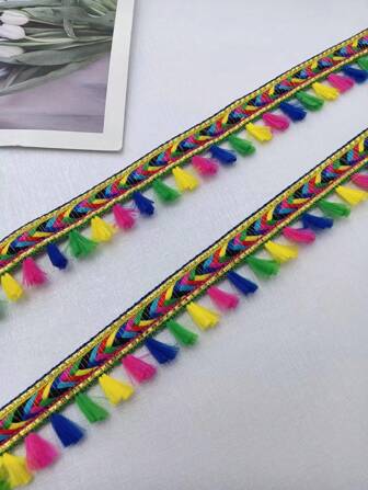Colorful Tassel Lace Ribbon For Dressmaking Accessory, Shoes, Bags, Curtain Diy Sewing Decoration