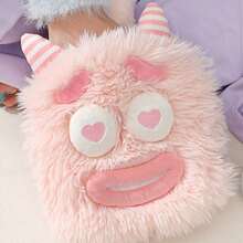 1pc New Design Cartoon Plush Explosion-Proof Large Hot Water Bag - Pink - View 1