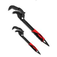 萬用手工具套裝-多功能開口扳手,可調節的夾頭和快速的棘輪作用,適用於管件安裝 - 黑色 - 查看 10