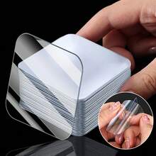 10pcs Transparent Nano Double-Sided Adhesive Acrylic No Trace Wall Stickers For Socket, Car Fixed Device - White - View 6