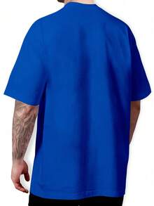 Men T-Shirts - 寶藍色 - 查看 2