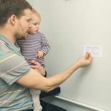 TWO DADS 10pcs Baby Safety Outlet Plug Covers Clear Child Proof Electrical Protector Safety Caps Protect Little Kids And Pets From Electrical Danger - Clear - View 5