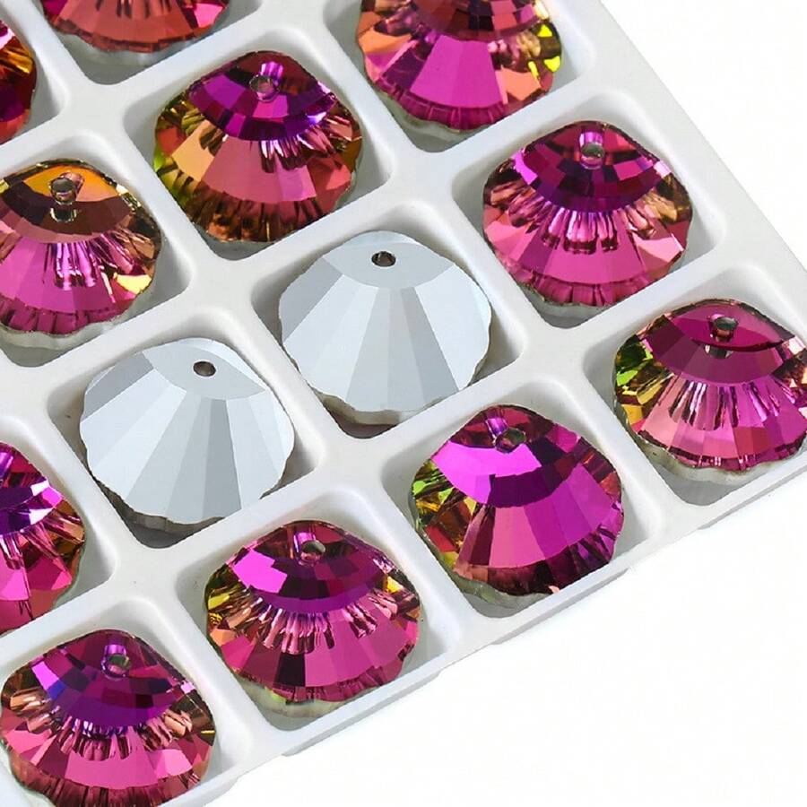 1pc Glass Seashell Pendant With Single Hole (16mm) Plating Creative Diy Jewelry Accessories - Shell RF 12 Pieces - View 1