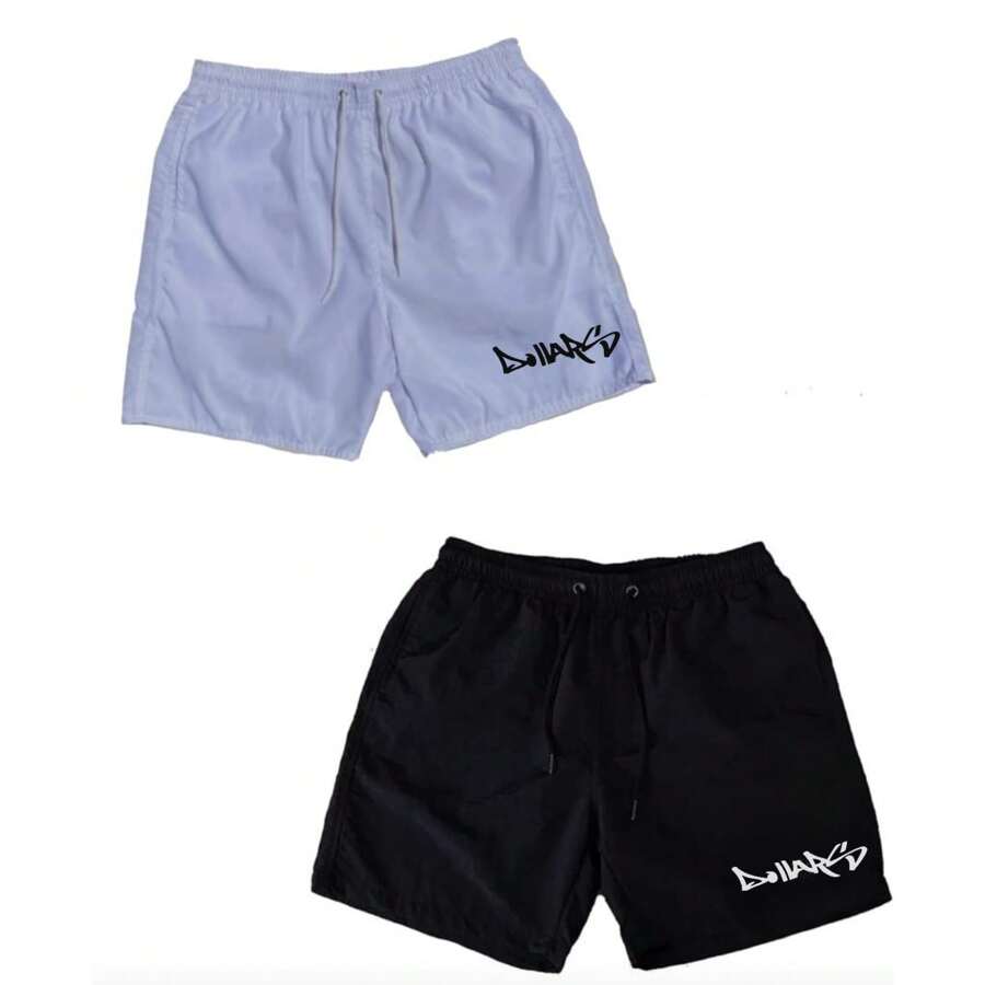 Men Shorts - Đen và trắng - Xem 1