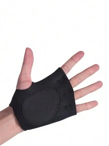 1對男女健身運動手套半指騎行防護手掌手套,透氣,防滑,適用於運動、攀岩、騎車、瑜伽 - 黑色 - 查看 6