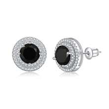 Yanxyad Shiny Big  Brick Stud Earrings For Women Man - round - View 12