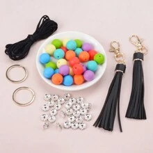 61 chiếc 15 mm Silicone Hạt DIY Móc chìa khóa Đến Làm Đồ trang sức Vòng tay , Đối với Quà tặng ngày lễ Của Xuất sắc Bộ dụng cụ - Bộ vòng tay DIY - Xem 9