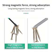 S2強力磁性衝擊十字ph2磁性螺絲刀頭鑽頭套裝,5入組 - 軍綠色 - 查看 3