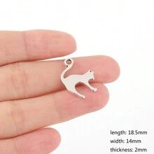 10入組可愛的diy項鍊吊墜-狗貓兔造型,適用於珠寶製作的手工材料配件 - 動物吊墜 - 查看 9