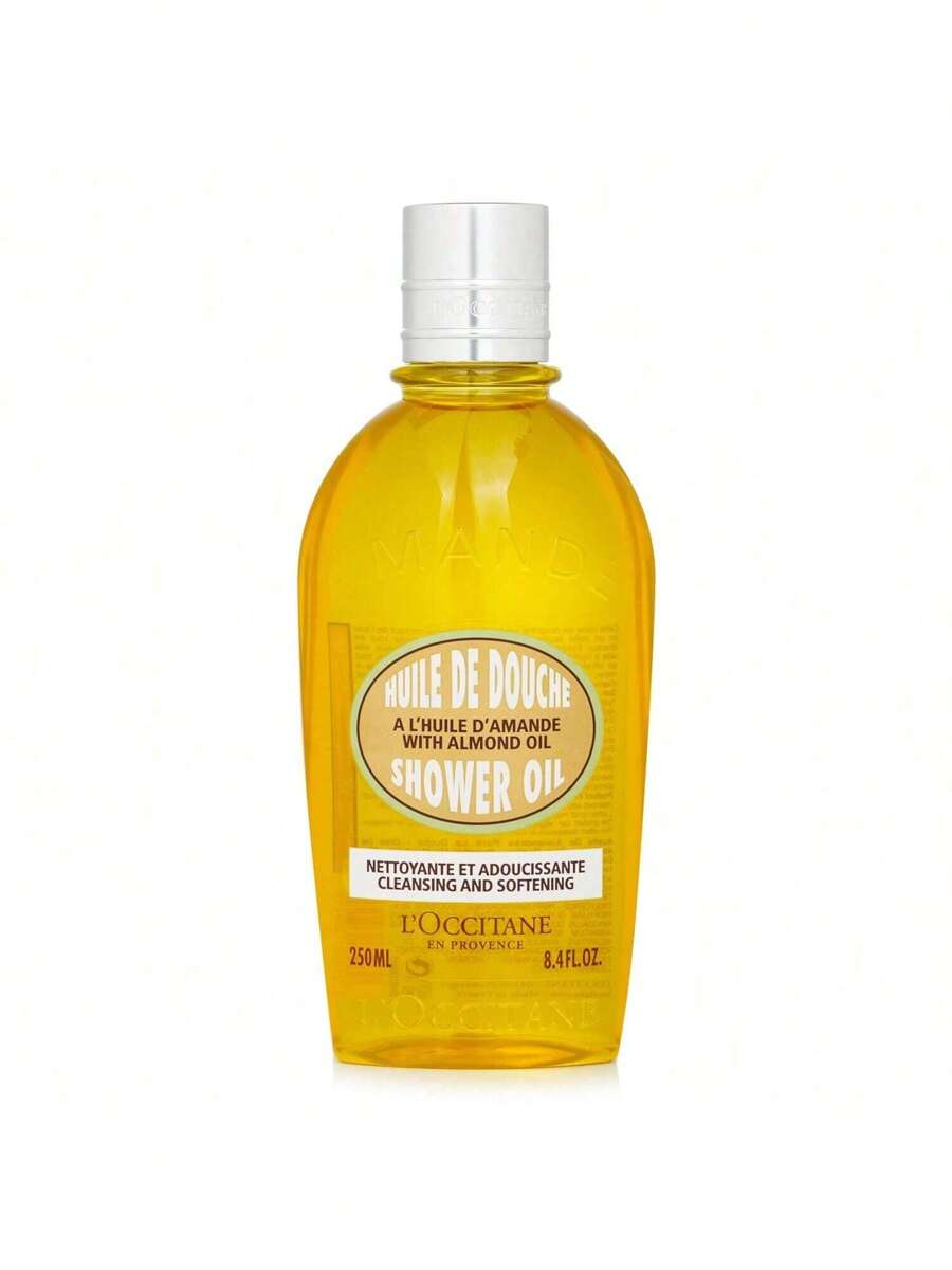 L'Occitane Almond Cleansing & Soothing Shower Oil 250ml/8.4oz - White - View 1