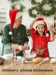 1 件硅胶防滑勺子圣诞礼物、学校用品