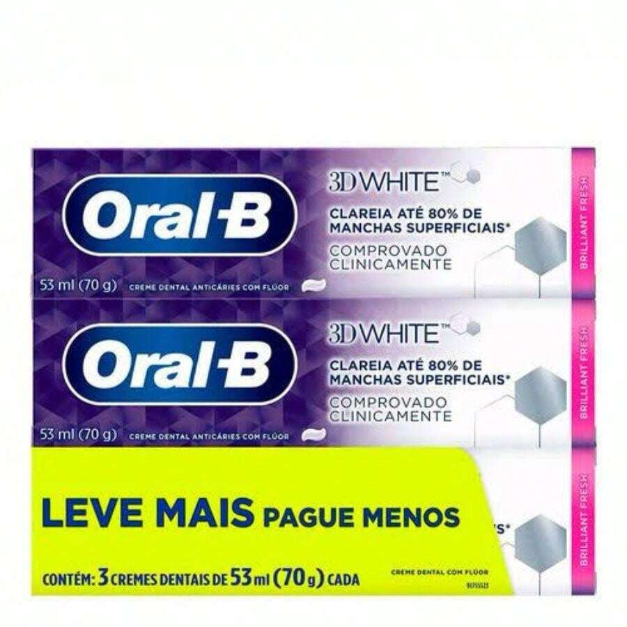 Creme Dental 3D White Brilliant Fresh Leve 3 Pague 2 Un 70g Cada.