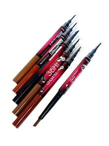 6 Pieces Of Eyebrow Pencil With Comb In Different Shades - Multicolor - View 1