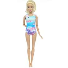 1件套時尚多彩套裝,包括波點裙子,襯衫,牛仔裙,適用於11.8英寸公仔的日常休閒配件服裝（不包括公仔） - 淺藍色 - 查看 4