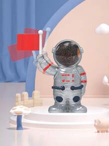 1pc Solar Powered Car Fragrance Air Freshener Astronaut Design Luxury Car Interior Decoration - White - View 1