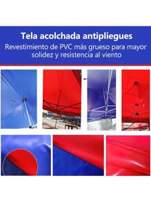 3x3 Metros Repuesto de Lona para Toldo para Jardín y Exteriores Impermeable Carpa Plegable Toldo Plegable Repuesto para Toldo Tienda de Campaña Toldo de Repuesto para Exteriores Plegable Impermeable - Azul - Ver 5