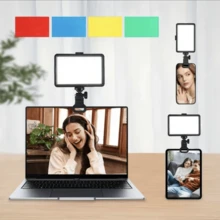 1入組帶夾子/彩色濾鏡的led視頻燈,5600k Usb攝影棚燈光套裝,適用平板 /低角度拍攝,針對肖像攝影收藏。 - 款式11 - 查看 1