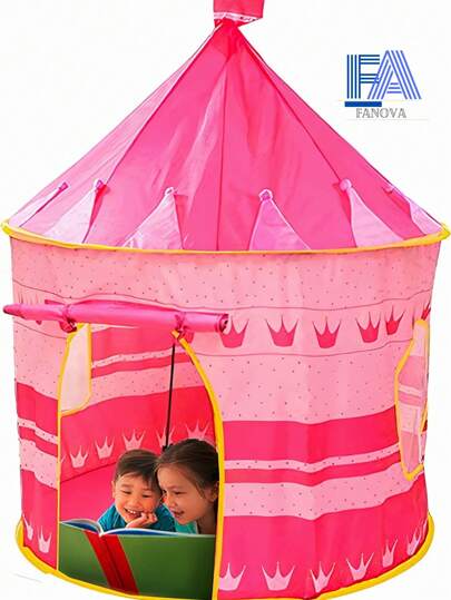 FANOVA Carpa De Castillo Para Niños, Juegos En Interior O Exterior Azul Y Rosa LEODY linea leody2