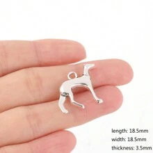 10入組可愛的diy項鍊吊墜-狗貓兔造型,適用於珠寶製作的手工材料配件 - 動物吊墜 - 查看 4