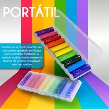 Pilas AA Alcalinas Desechables Xiaomi Rainbow Batteries Paquete de 10 Piezas - Multicolor - Ver 9