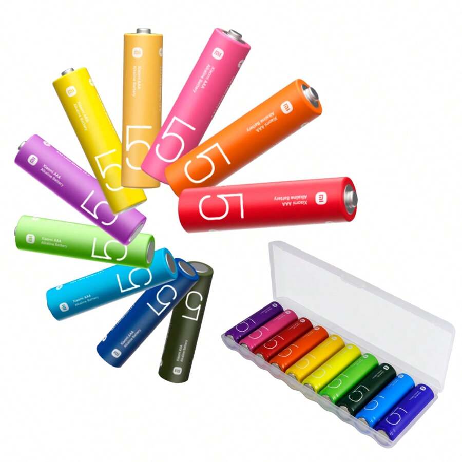 Pilas AA Alcalinas Desechables Xiaomi Rainbow Batteries Paquete de 10 Piezas - Multicolor - Ver 1