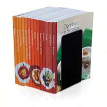 Bibliocanto Suporte Apoio Livro Aparador Lateral Par Preto - Preto - Visão 2