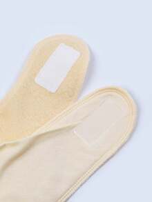 1入嬰兒雙層純色飴水圍嘴,日常使用 - 杏色 - 查看 4