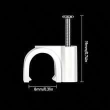 100 Piezas De Clips Para Cable De Color Blanco Para Cable Redondo - (4/5/6/7/8/10mm) - 8MM 100PCS - Ver 3