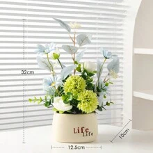 北歐風格人工花卉客廳桌面裝飾婚禮花束奢華花藝裝飾中心 - I款 - 查看 2