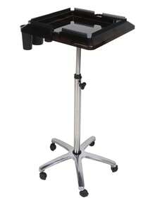 1pc Salon Instrument Tray, Salon Hairdressing Tool Tray Beauty Trolley Cart, Height Adjustable Trolley Cart Tray Station On Wheels For Salon Tattoo Spa Beauty Service Holder Tool Storage - Black - View 10