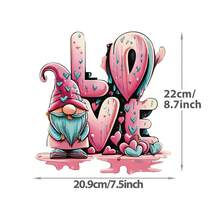 1入組情侶之愛高清卡通丘比特貼紙貼花,適用於衣服、外套、連帽衫、包、帆布袋、熱轉印情人節服飾配件,具彈性和防水性 - C1 - 查看 2