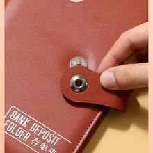 1本儲蓄簿存儲相簿,可存銀行存款、帳單、支票、存摺和匯票等相關文件 - 紅色 - 查看 6