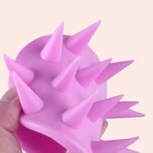 1個洗髮刷和4個浴帽eva新款高端防水浴帽加厚成人女士洗髮帽防水浴帽方便的美髮工具 - 彩色 - 查看 6