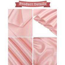 1入組婚禮宴會裝飾彈性椅套,帶有花朵和蝴蝶結絲帶 - 粉色 - 查看 5