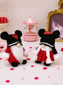 1pc Valentine'S Day Cartoon Doll, Couple Decoration Suitable For Valentine'S Day Couple, Romantic Present - Multicolor - View 1