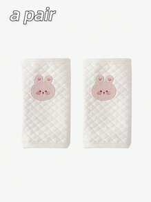 Almohadilla De La Correa Del Cinturón De  Del Asiento Del Automóvil Para Niños, Protector De Cuello En Forma De Oso Y Conejo Con Codigo De Ocho, Unisex - Rosa - Ver 4