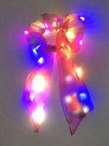 2 件随机 LED 发光兔耳头带，适合女士，彩色纱线头带，具有多种灯光模式，适合圣诞节、派对和霓虹灯活动，发光派对装饰，荧光棒发带，女士狂欢节头带，适合霓虹灯派对、圣诞节 - 彩色 - 查看 8