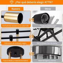 Araña Moderna Lámpara De Techo Lámpara De Pared Para Baño - Negro - Ver 6