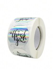 1捲500張感謝貼紙 - 粉色 - 查看 4