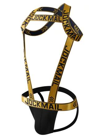 JOCKMAIL 這是一款肩帶內衣和連體褲兩合一的緊身連身褲，背帶內褲、性感又運動風格十足。