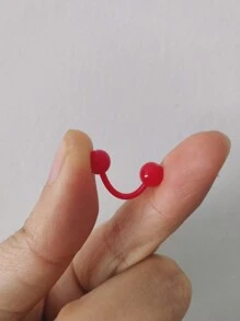 1支柔軟的啞鈴舌環,彩色柔性舌頭珠寶,適合康復期14g 長度16mm - 軟桿槓鈴 - 查看 6