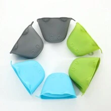 Heat-Resistant Silicone Gloves For Hot Object Handling, All Seasons, Waterproof, Anti-Slip And High Temperature Protection - Cadet Blue - View 8