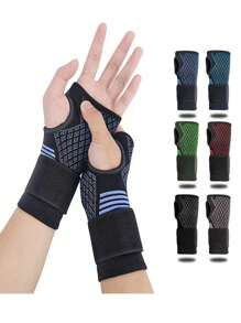1pc Palm Protector Strap Adjustable Wrap Wrap Wrist Protector Knitted Nylon Breathable Palm Protector Fitness Sports Protector - Green - View 1
