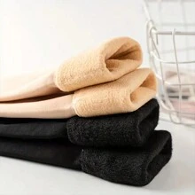 Sports Outdoor 2 Pairs Of Fleece Ankle Socks For Extra Comfort, Perfect For Use As Floor Socks! Black+Skincolor(Small Size) - Black - View 3